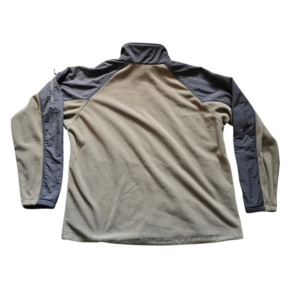 Columbia Mens Full‎ Zip Fleece Jacket Gray Colorblock Outdoor Coat Size Large